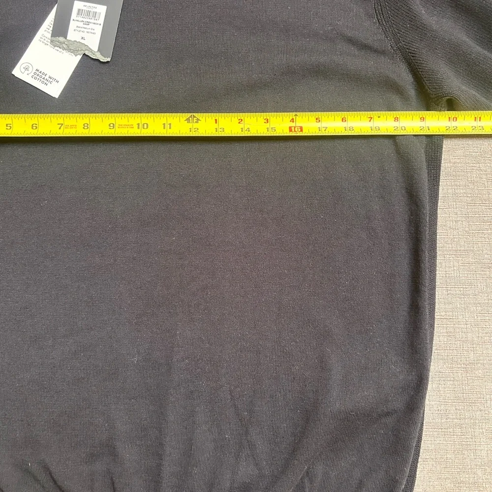 Selected Homme organic cotton Black Crewneck sweater Size XL
